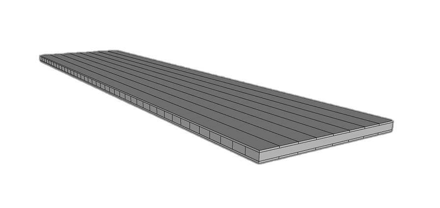 10 mm plain pressed — zijaanzicht