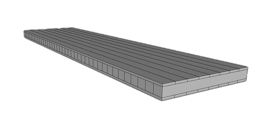 20 mm plain pressed — zijaanzicht