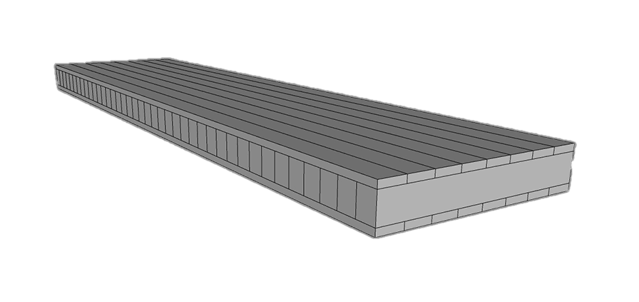 30 mm plain pressed — zijaanzicht